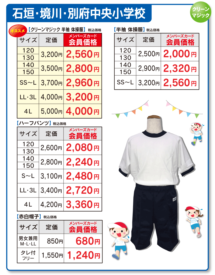 石垣・境川・別府中央小学校